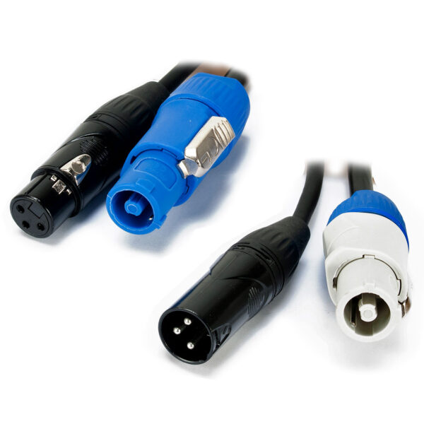3-pol Kombo 5m (Powercon, DMX 3-pol)